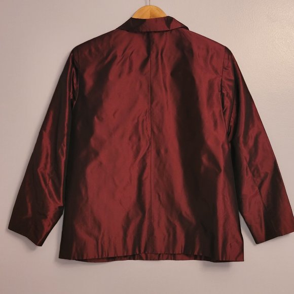 ๐ Talbots Petites Iridescent Silk Jacket - Picture 5 of 8